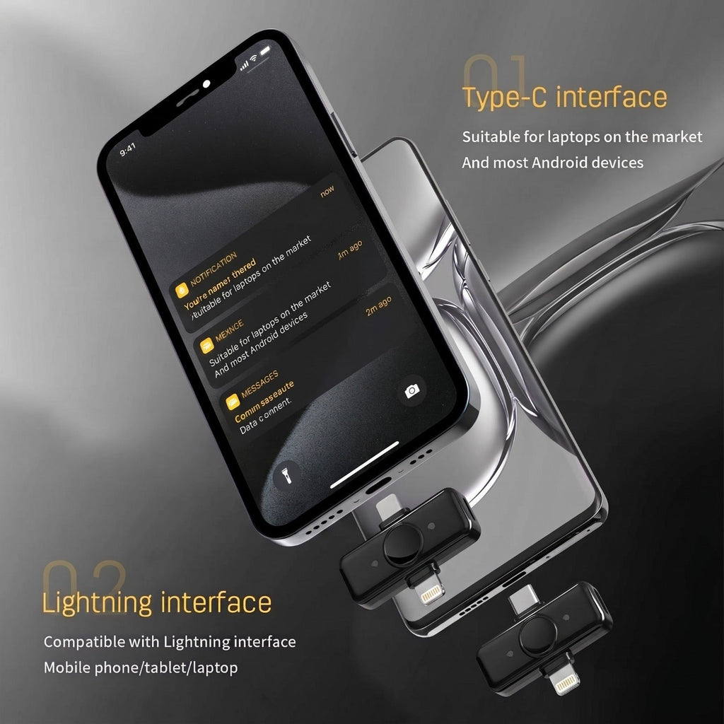 Collar Clip Button  Microphone