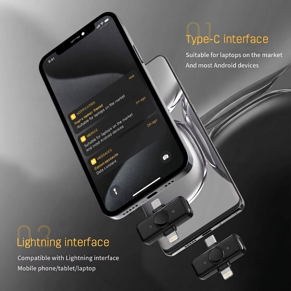 Collar Clip Button  Microphone